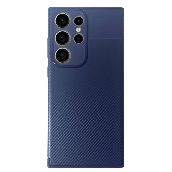 Devia Husa Carbon Fiber Texture Shockproof Samsung Galaxy S23 Ultra Albastru