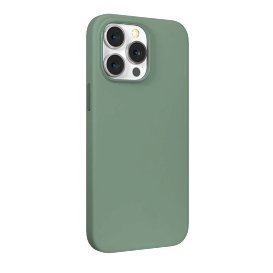 Husa iPhone 14 Plus Devia Nature Series Silicone Magnetic Light Green