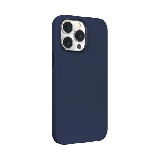 Husa iPhone 14 Pro Devia Nature Series Silicone Magnetic Navy Blue