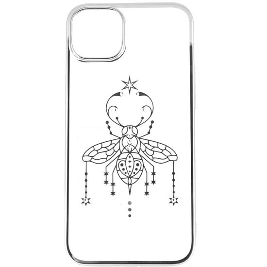 Husa cu Cristale Swarovski iPhone 14 Plus Devia Summer Series Protective Silver