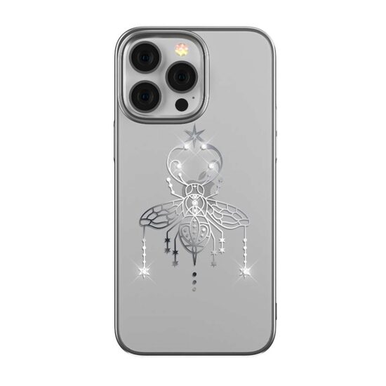 Husa cu Cristale Swarovski iPhone 14 Pro Devia Summer Series Protective Silver