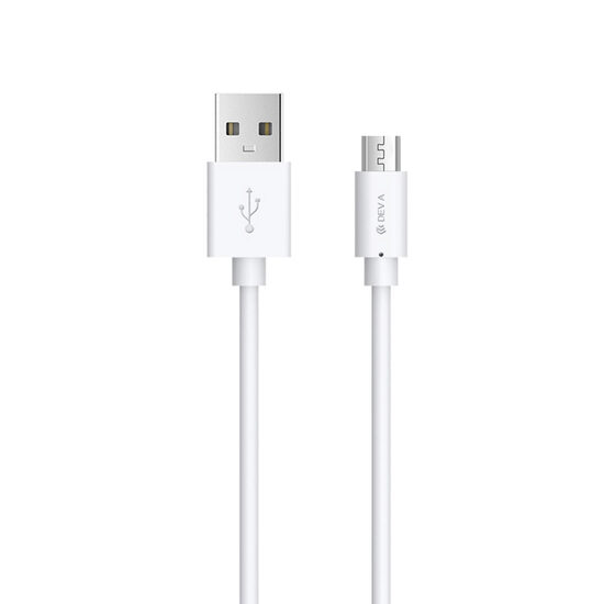 Devia Cablu Kintone MicroUSB White 1m