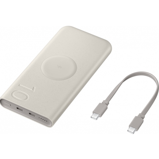 Samsung Acumulator Extern Original Common Wireless Fast Charging, 10.000 mAh, 25W, Beige