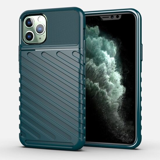 Husa iPhone 11 Pro Lemontti Thunderbolt Dark Green
