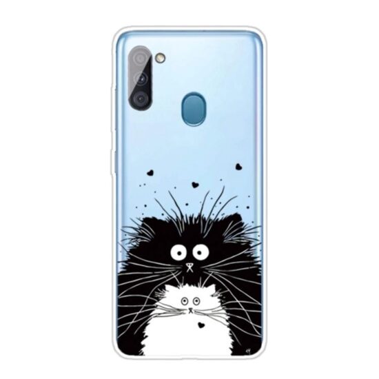 Husa Samsung Galaxy A11 Lemontti Pattern Highly Black White Rat
