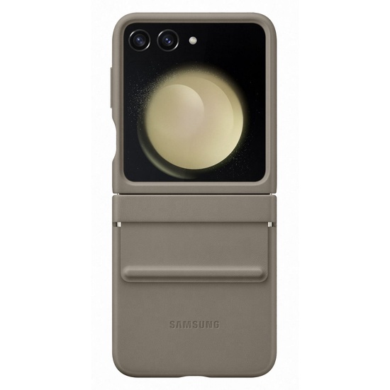 Samsung Husa Originala Flap Leather Cover Samsung Galaxy Z Flip5 Etoupe