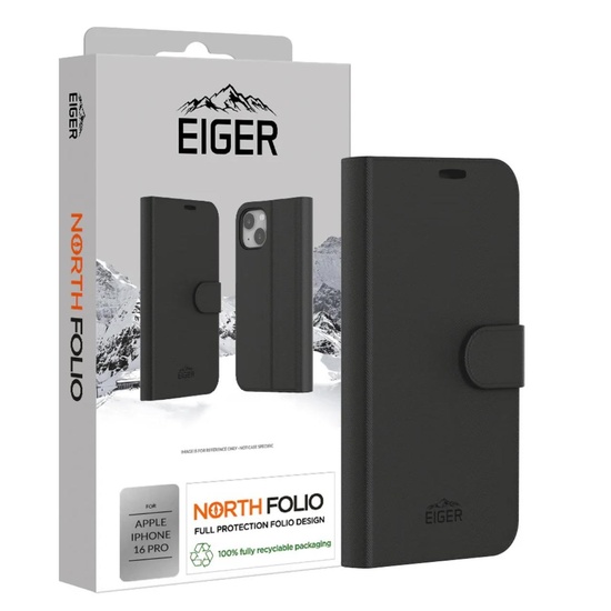 Eiger Husa North Folio Case iPhone 16 Pro Negru