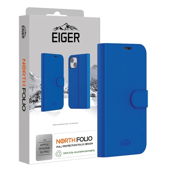 Eiger Husa North Folio Case iPhone 16 Pro Albastru