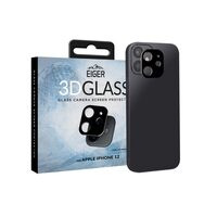Folie Sticla Camera iPhone 12 Eiger 3D Glass Clear Black