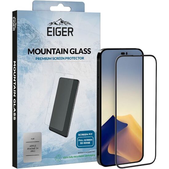 Folie iPhone 14 Pro Eiger Sticla 3D Mountain Glass Clear