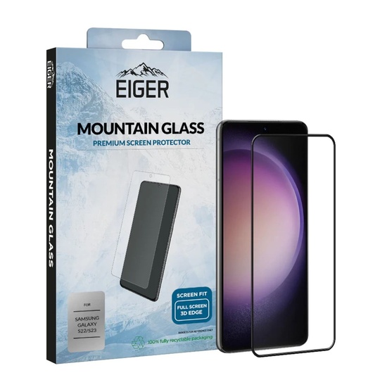 Eiger Folie Sticla 3D Mountain Glass GRS Samsung Galaxy S23 Clear