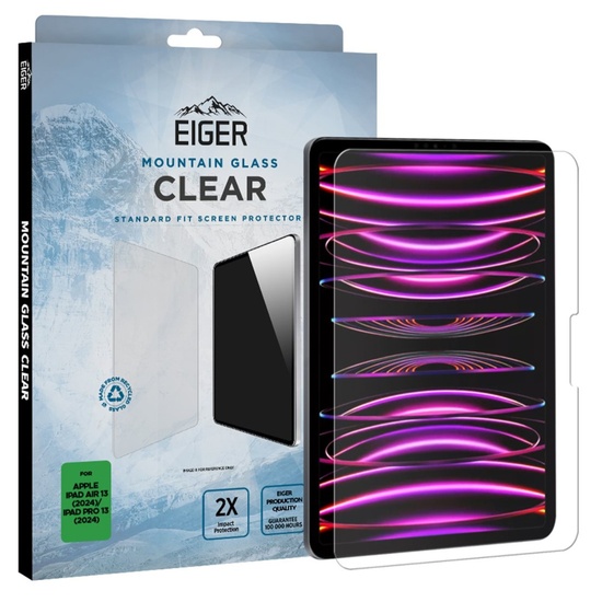 Eiger Folie Sticla Mountain Glass GRS iPad Air 13 (2024)/iPad Pro 13 (2024) Clear