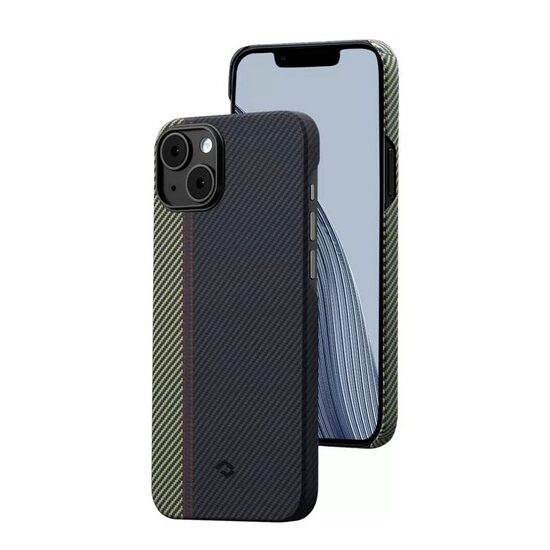 Husa iPhone 14 Plus Pitaka MagEZ 3 Aramida MagSafe Overture
