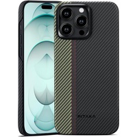 Pitaka Husa MagEZ 4 Aramida 600D iPhone 15 Pro Max, MagSafe Overture