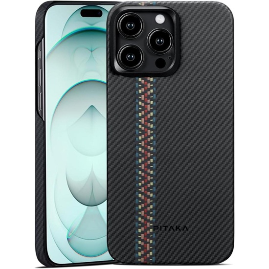 Pitaka Husa MagEZ 4 Aramida 600D iPhone 15 Pro Max, MagSafe Rhapsody
