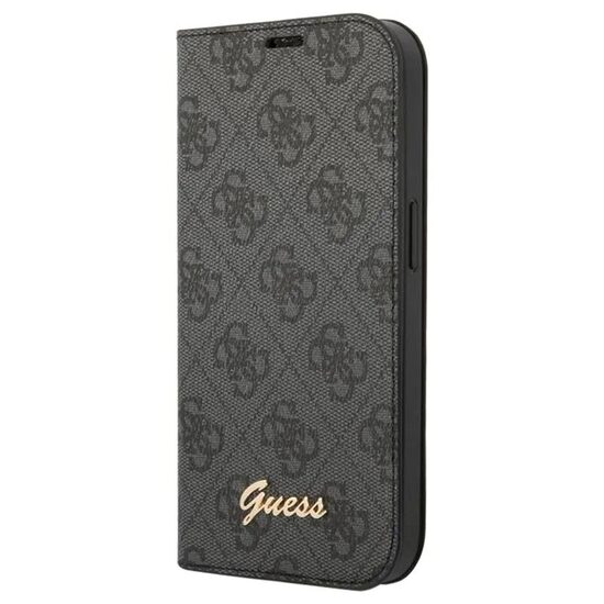 Husa Book iPhone 14 Pro Guess 4G Metal Camera Outline, Negru