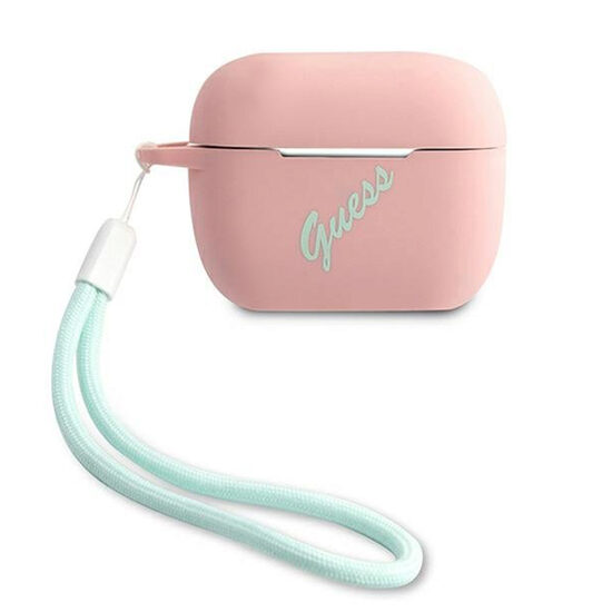 Husa Airpods Pro Guess Silicon Vintage Roz / Verde
