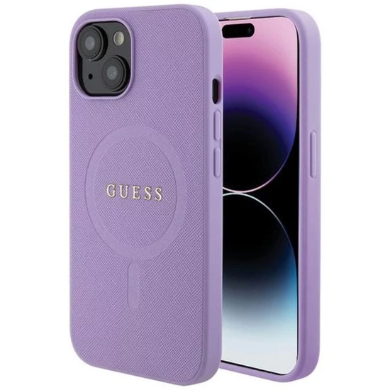 Guess Husa Saffiano MagSafe iPhone 15 Mov