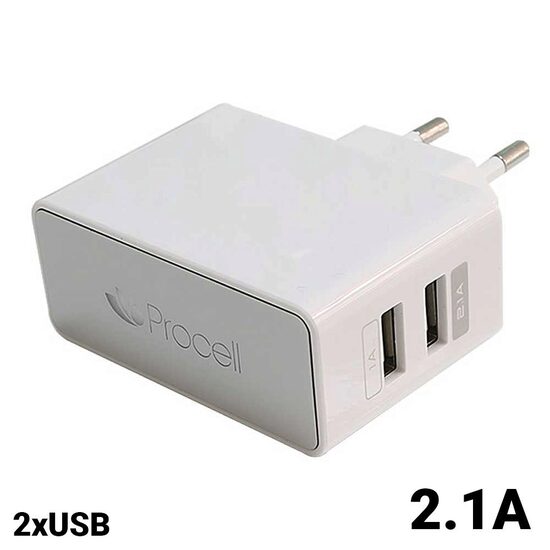 Procell Incarcator Retea 2.1A Dual USB