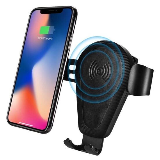 iCarer Suport Auto Gravity Wireless Black 10W (prindere la sistemul de ventilatie)