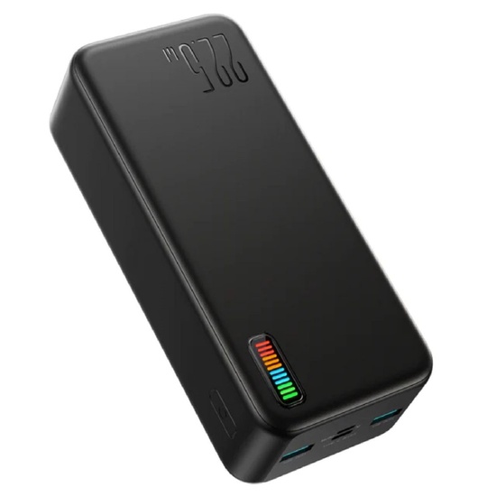 Joyroom Acumulator Extern Dazzling Series 30000mAh, 22.5W LED, 2xUSB, Type-C, Micro-USB, Negru