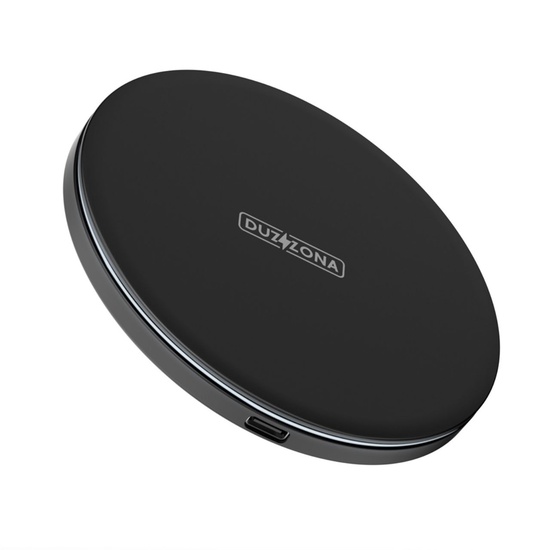 Duzzona Incarcator Wireless W8, 15W , cu cablu Type-C, 1 m, Negru