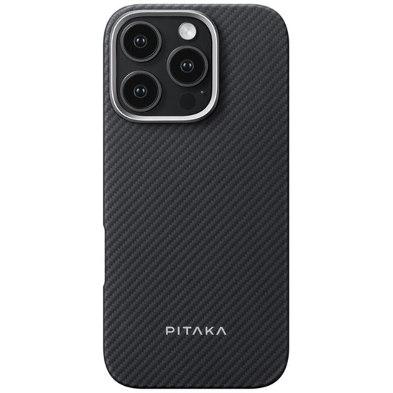 Pitaka Husa Ultra-Slim Aramida Magsafe iPhone 16 Pro Black / Grey