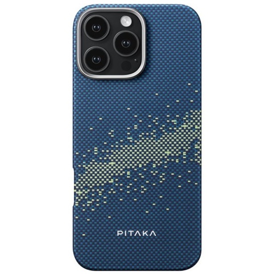 Pitaka Husa Tactile Woven Aramida Magsafe iPhone 16 Pro Max StarPeak Milky Way Galaxy