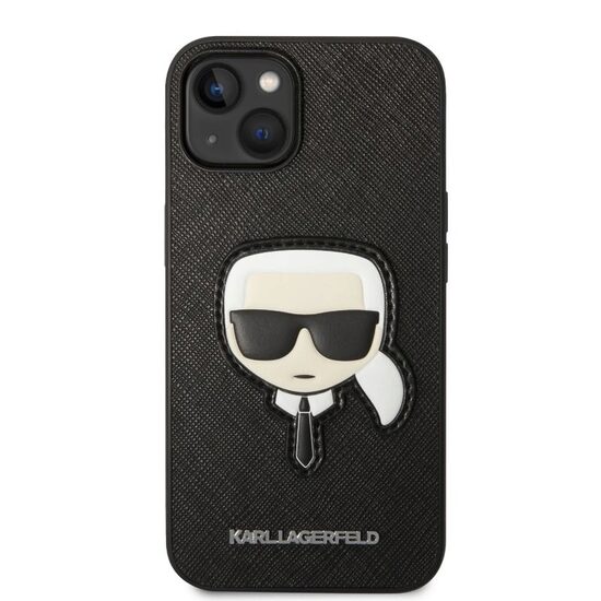 Husa iPhone 14 Plus Karl Lagerfeld Saffiano Karl's Head Black