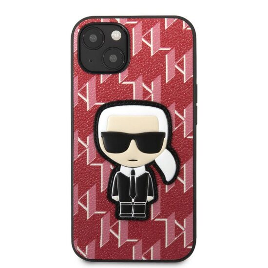 Husa iPhone 13 Karl Lagerfeld Monogram Ikonik Rosu