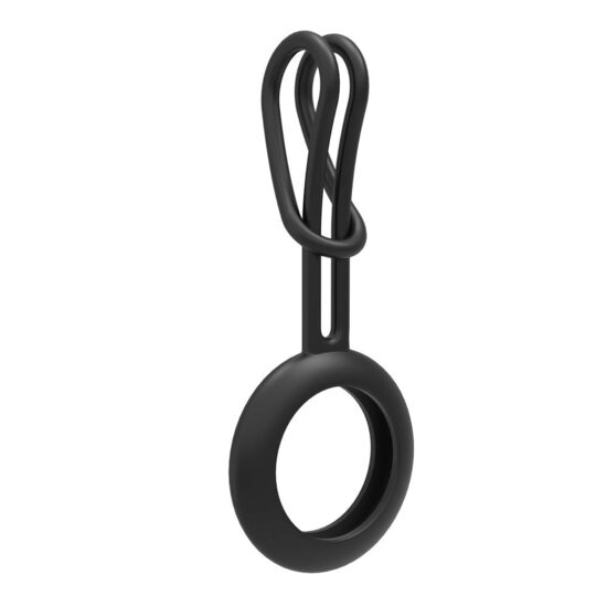 Husa AirTag Lemontti Silicon Black (breloc chei)