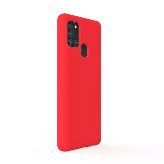 Husa Samsung Galaxy A21s Lemontti Liquid Silicon Red