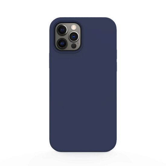 Husa iPhone 12 Pro Max Lemontti Liquid Silicon Dark Blue