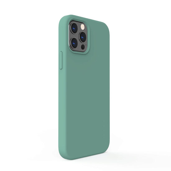 Husa iPhone 12 Pro Max Lemontti Liquid Silicon Forest Green