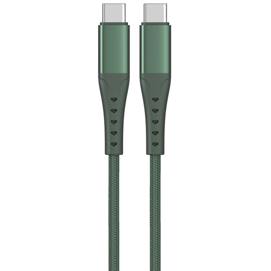Lemontti Cablu Bending Aluminum Type-C la Type-C, Fast Charge, PD 60W, 2m, Verde