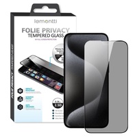 Lemontti Folie Sticla Privacy Full Fit iPhone 15 Negru