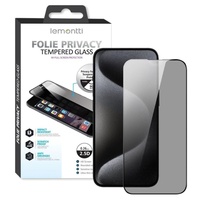 Lemontti Folie Sticla Privacy Full Fit iPhone 16 Pro Max Negru