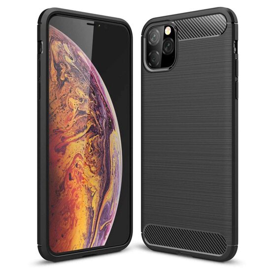 Husa iPhone 11 Pro Lemontti Carbon Negru