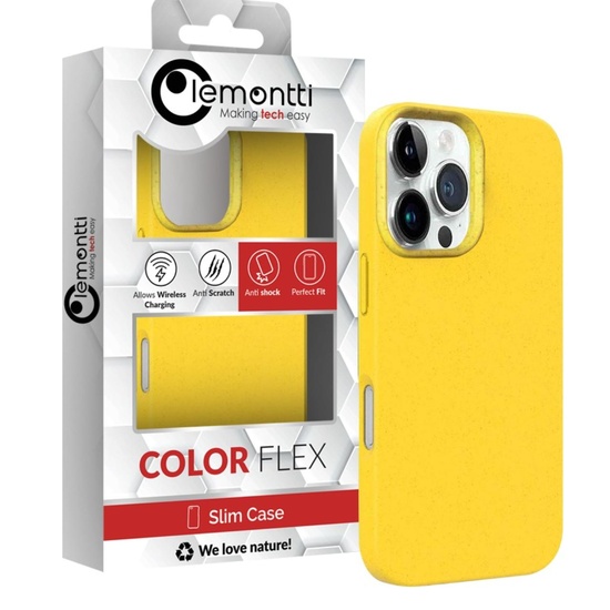 Lemontti Husa Biodegradabila Multiple Color Wheat MagSafe iPhone 16 Pro Max Galben