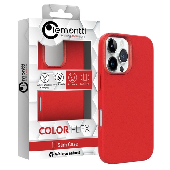 Lemontti Husa Biodegradabila Multiple Color Wheat MagSafe iPhone 16 Pro Max Rosu