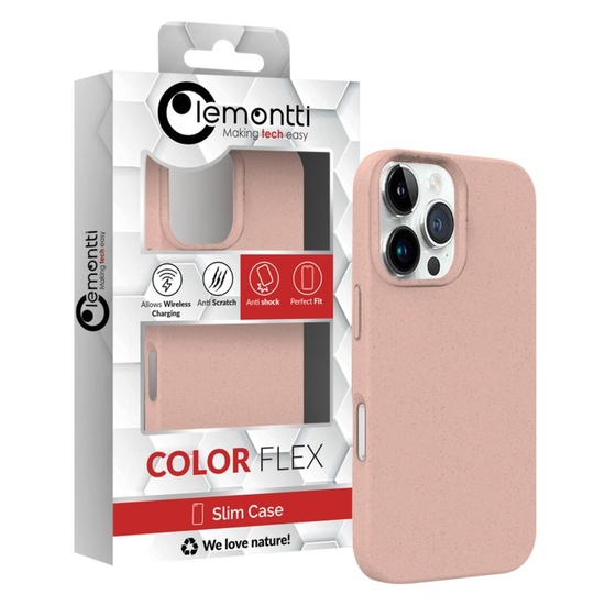 Lemontti Husa Biodegradabila Multiple Color Wheat MagSafe iPhone 16 Pro Roz