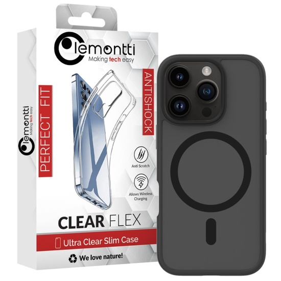Lemontti Husa Hybrid MagSafe iPhone 16 Pro Negru