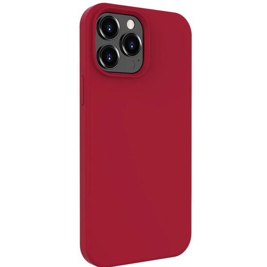 Husa iPhone 13 Pro Max Lemontti Liquid Silicon Dark Red