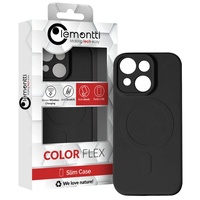 Lemontti Husa Silicon iPhone 15 MagSafe Negru