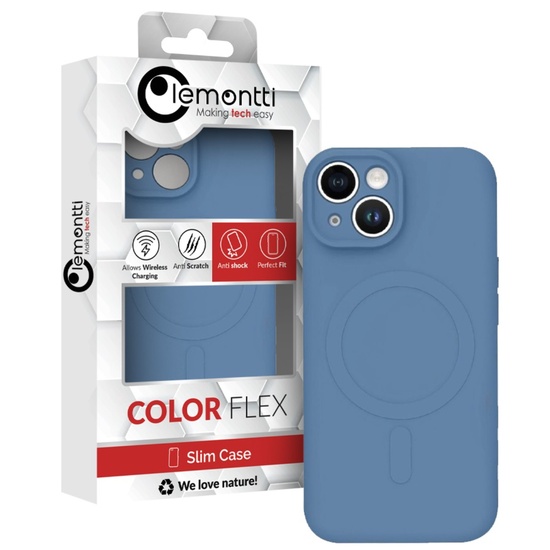 Lemontti Husa Silicon iPhone 15 Plus MagSafe Albastru