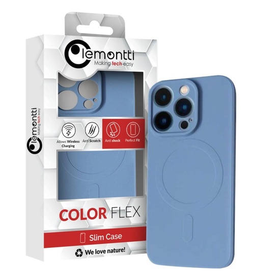 Lemontti Husa Silicon iPhone 15 Pro MagSafe Albastru