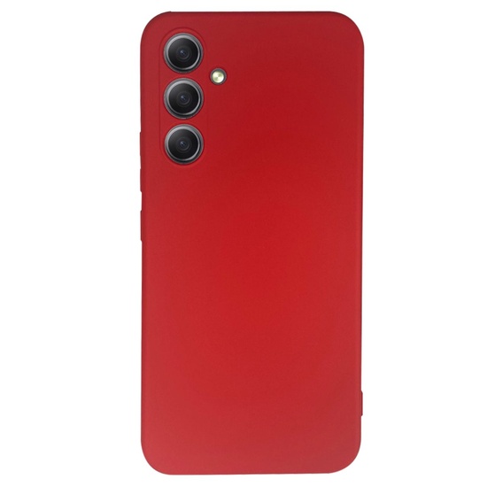 Lemontti Husa Silicon Soft Slim Samsung Galaxy A34 5G Rosu (material mat si fin, captusit cu microfibra)