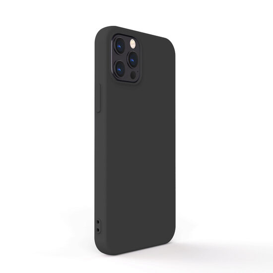 Husa iPhone 12 Pro Max Lemontti Silicon Soft Slim Black