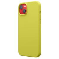Lemontti Husa Liquid Silicon MagCharge iPhone 14 Galben (protectie 360°, material fin, captusit cu microfibra)