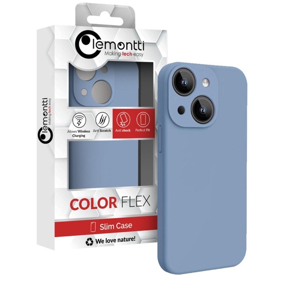 Lemontti Husa Liquid Silicon MagCharge iPhone 15 Plus Albastru (protectie 360°, material fin, captusit cu microfibra)